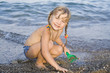Girl on a seashore Girl on a seashore