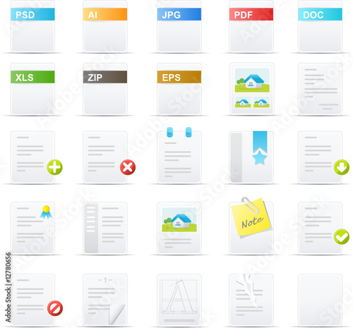 Nouve icon set: Documents and Applications