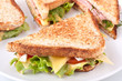 meat, lettuce and cheese sandwich on toasted bread meat, lettuce and cheese sandwich on toasted bread