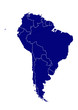 vector map of south latin america