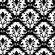 Illustration of a black and white vintage floral pattern Illustration of a black and white vintage floral pattern