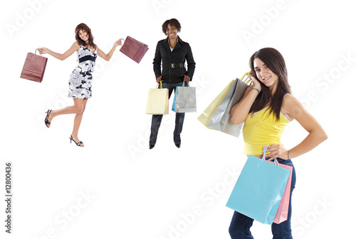 Photo: Three girls shopping Three girls shopping