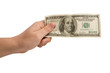 Hand Giving A Hundred Dollar Bill Hand Giving A Hundred Dollar Bill