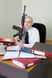 Accountant armed with a rifle Accountant armed with a rifle