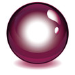 Sphère bordeau transparente vectorielle