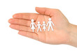 Paper family in hand