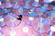 compact discs and headphones
