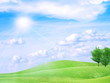 beautiful solar blue sky on hilly plain beautiful solar blue sky on hilly plain