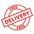 Vector: "Free Delivery" stamp (red) "Free Delivery" stamp (red)