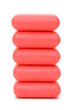 Stack of soap isolated on the white