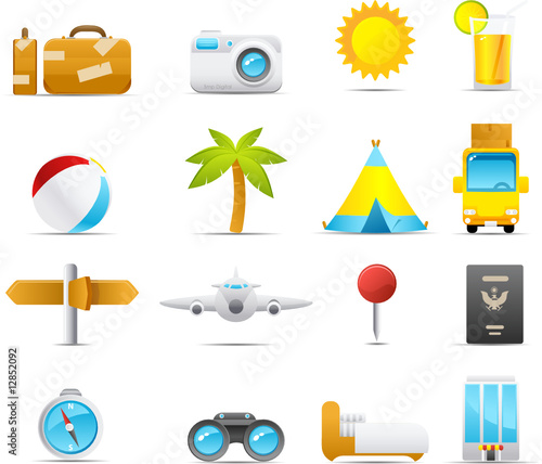 Nouve vector icons. Holiday and Traveling icon graphics Nouve vector icons. Holiday and Traveling icon graphics