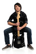 Guitar Player Sitting Guitar Player Sitting