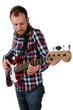 Man Playing Bass Guitar Man Playing Bass Guitar
