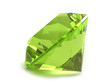 Green gemstone isolated on white background