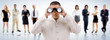 business team searching for leader