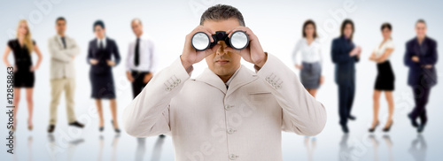 business team searching for leader