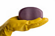Yellow gloves and soap