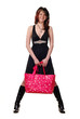 woman with pink bag