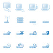Network web icons, blue series