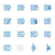 Server web icons, blue series