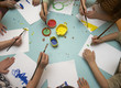 children painting