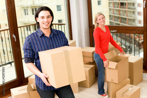 Couple Moving Into New Home