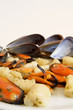 Italian food: gnocchi with mussels Italian food: gnocchi with mussels