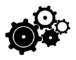 Four Black Gears Four Black Gears