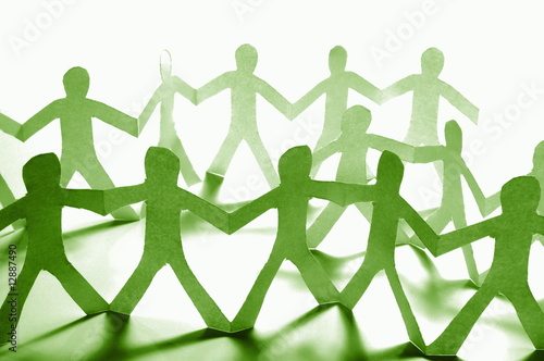 Photo: paper people having a party paper people having a party