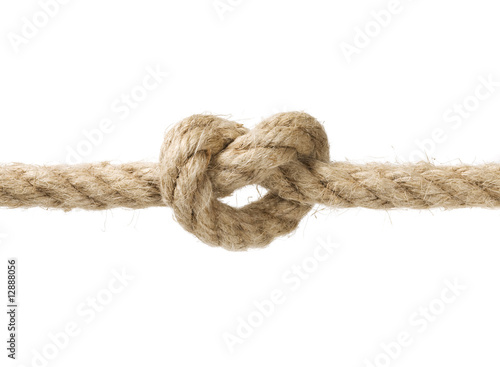 Photo: Rope with knot Rope with knot