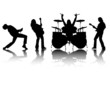 the vector musicans silhouettes set the vector musicans silhouettes set