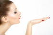 Profile of the blowing woman