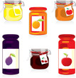isolated jam jars set isolated jam jars set