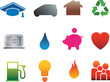 Isolated home flat icons