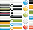 Set of shiny web menu buttons