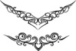 (Herz) Steissbein, Tribal, Tattoo