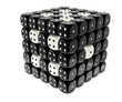 Dice cluster - Black n white plastic