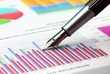 Pen showing financial graph