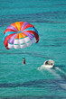 parasailing over the Caribbean ocean parasailing over the Caribbean ocean