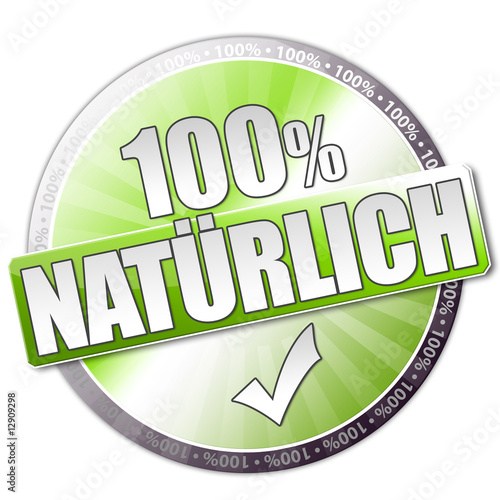 100% Natürlich Button
