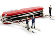 business people on penknife business people on penknife