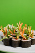 sushi, vegetarian green conception