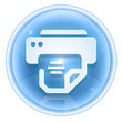 printer icon ice, isolated on white background. printer icon ice, isolated on white background.