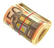 rouleau de billets de 50 euros