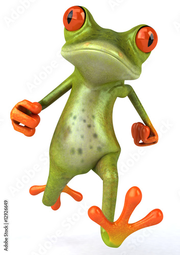 Grenouille qui court