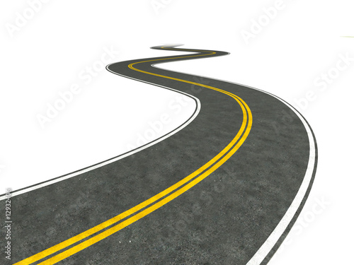 Long winding road illustration