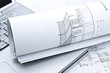 Photo: plans and laptop plans and laptop