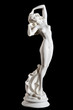 Classical white Aphrodite statue isolated on black Classical white Aphrodite statue isolated on black