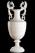 Classic white vase isolated on black background Classic white vase isolated on black background