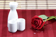Sake and rose Sake and rose